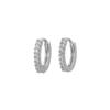 Exquisite Green Zircon Tassel Chain Stainless Steel Hoop Earrings 18K Gold Plated Heart Flower Piercing Earrings Fashion Jewelry