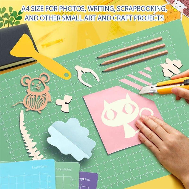 Aug. 3PCS Cutting Mats Reusable Cut Mat For Crafts With Scraper,Variety Adhesive Cutting Mats For Cri-Cut