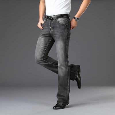 Herren-Jeans mit großem Schlag, Boot-Cut-Bein, ausgestellt, lockere Passform, hohe Taille, männliche Designer-Jeans, klassische Baggy-Jeans
