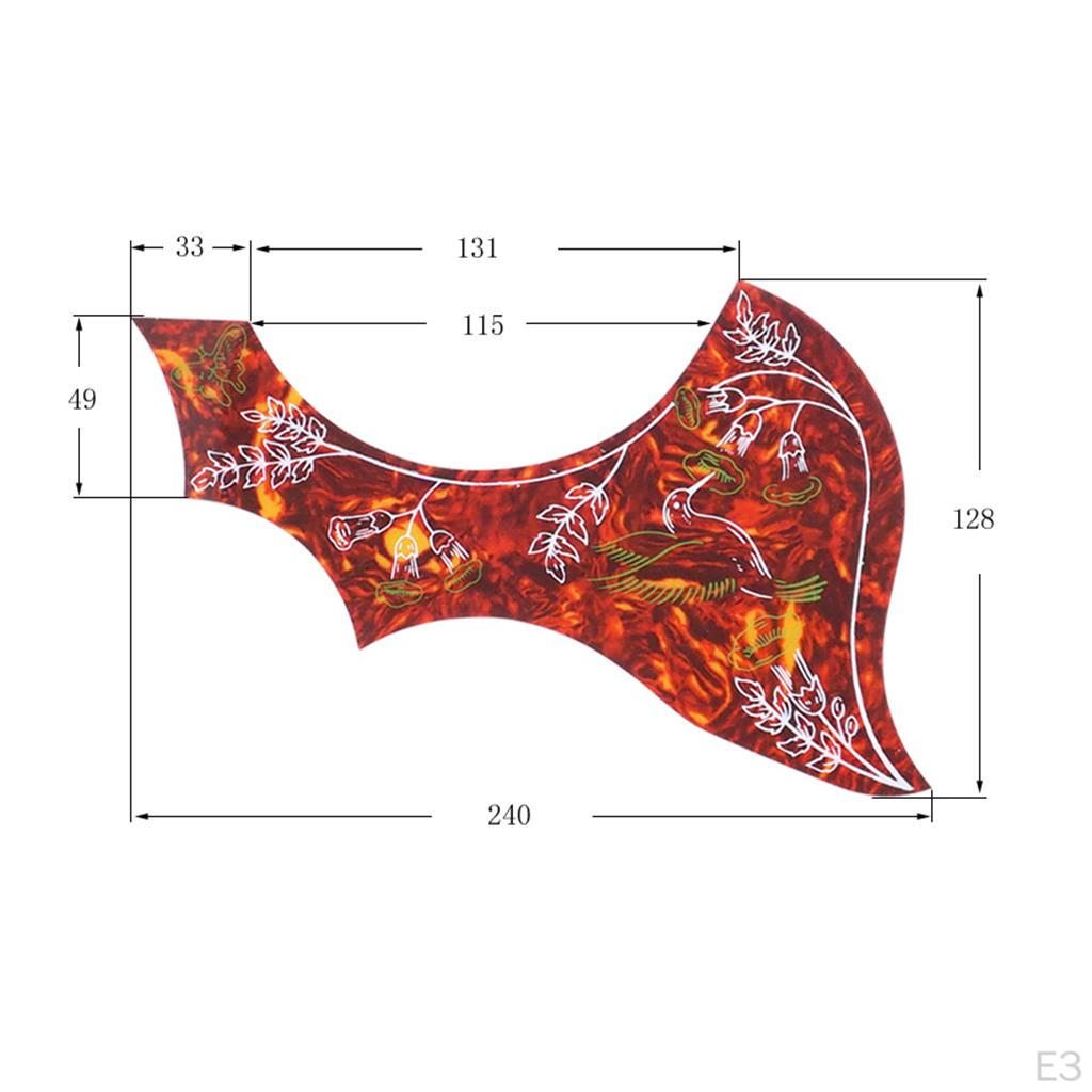 1 Zoll Akustikgitarren-Schlagbrettschutz, kratzfeste Platte
