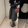 Highly Recommended: Women's Retro Woolen A-Line Midi Skirt, Korean Minimalist Pleated Design, Slim-Fitting for Autumn/Winter.
