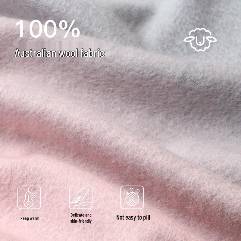 MIIOW Damski gradientowy szal szal z wełny kaszmirowej