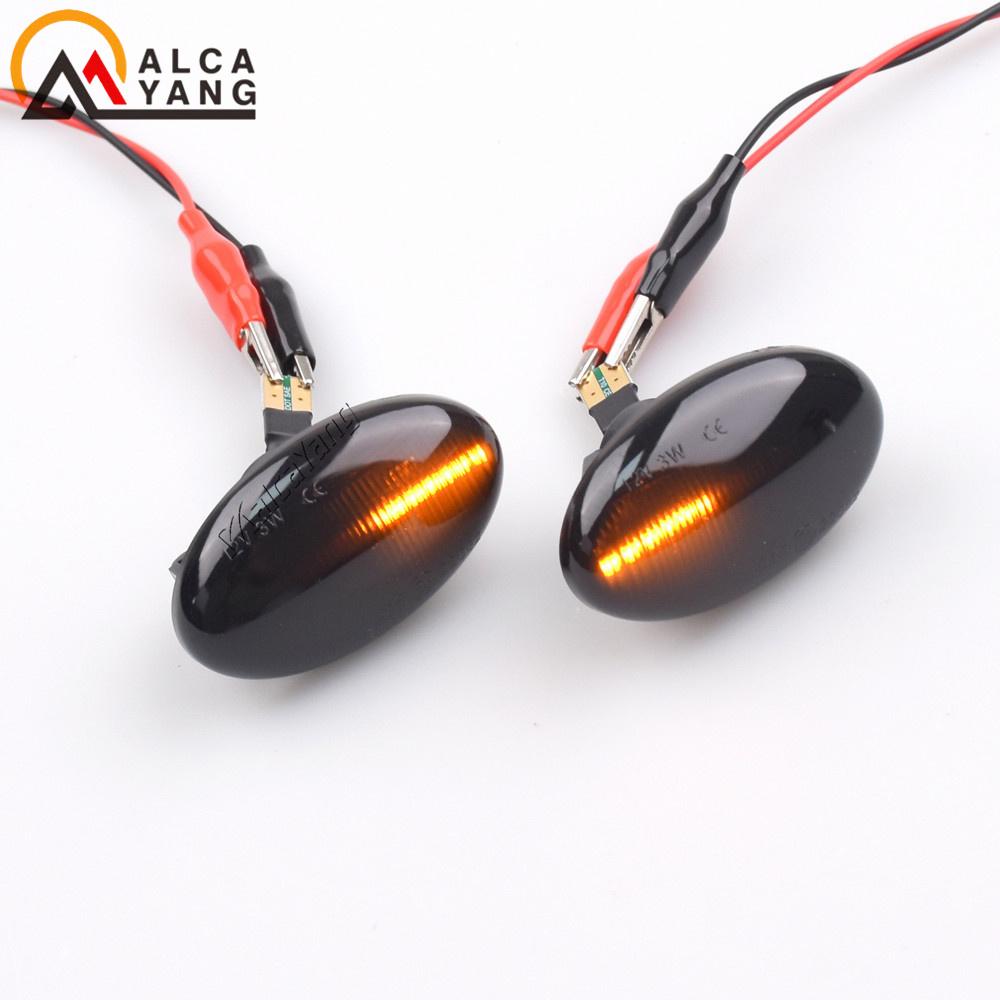 2x Dynamic LED Turn Signal Lights Side Marker Car Accessories for Mercedes-Benz Smart 450 & Benz W639 W168 W447