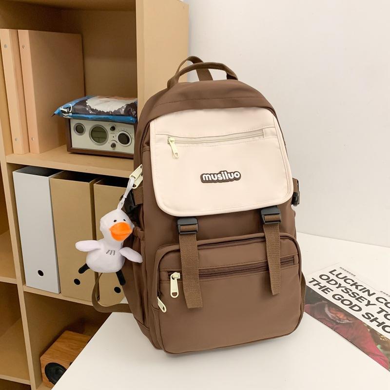 Schoolbag Japanese ins Tooling Wind Large Capacity Middle School Student Casual Backpack Flip Strong and Durable Elementary School Backpack