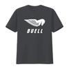 T-shirt con Stampa Logo Buell Motorcycles Girocollo vintage Lavata Comoda Elasticizzata moda Casuale Traspirante streetwear
