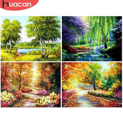 Diamond Painting Cross Stitch Tree Scenic Full Rhinestones Embroidery 5D Mosaic Wall Decor
