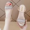Sandals For Women Woman Shoes Wedges Heel Daily Korea Or On Sale Offer Wholesale Bulk Comfort Asian Size Footwear Anti Slip Hot