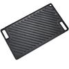 Reversible Grill/Griddle, 9.7"x16.7" Pre-Seasoned Cast Iron Griddle, Rectangular Double Burner Griddle Pan, Non-Stick Family Pan Cookware with