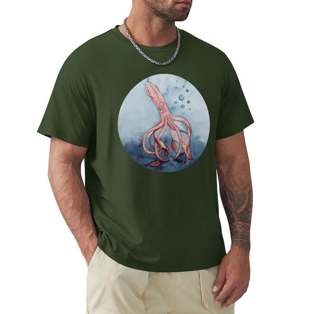 giant squid T-Shirt man t shirt oversized t shirt plus sizes t shirts for men graphic