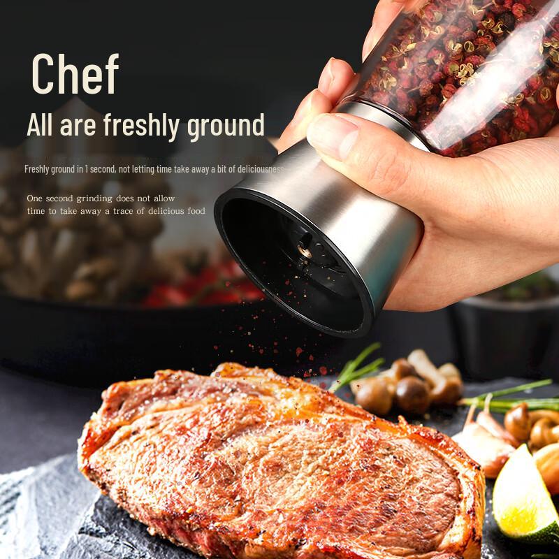 Zhaoran Japanese Glass & Stainless Steel Pepper Grinder