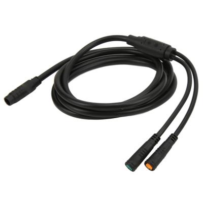 Electric Bike Extension Cable Bicycle 1 To 2 Split Motor Cable with Waterproof Connector 155cm