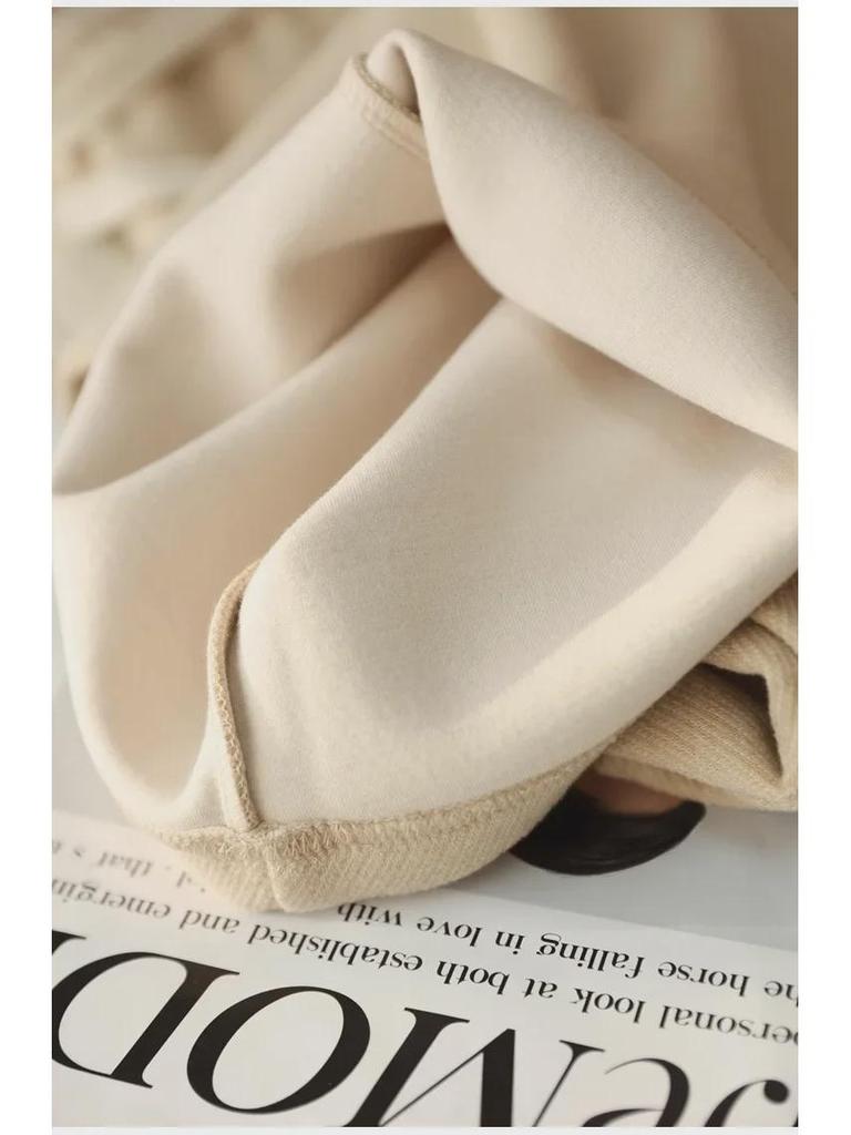 High-Waist Elastic Tweed Wool Pants - Autumn/Winter Women's Wide-Leg Straight Cut with Soft Drape