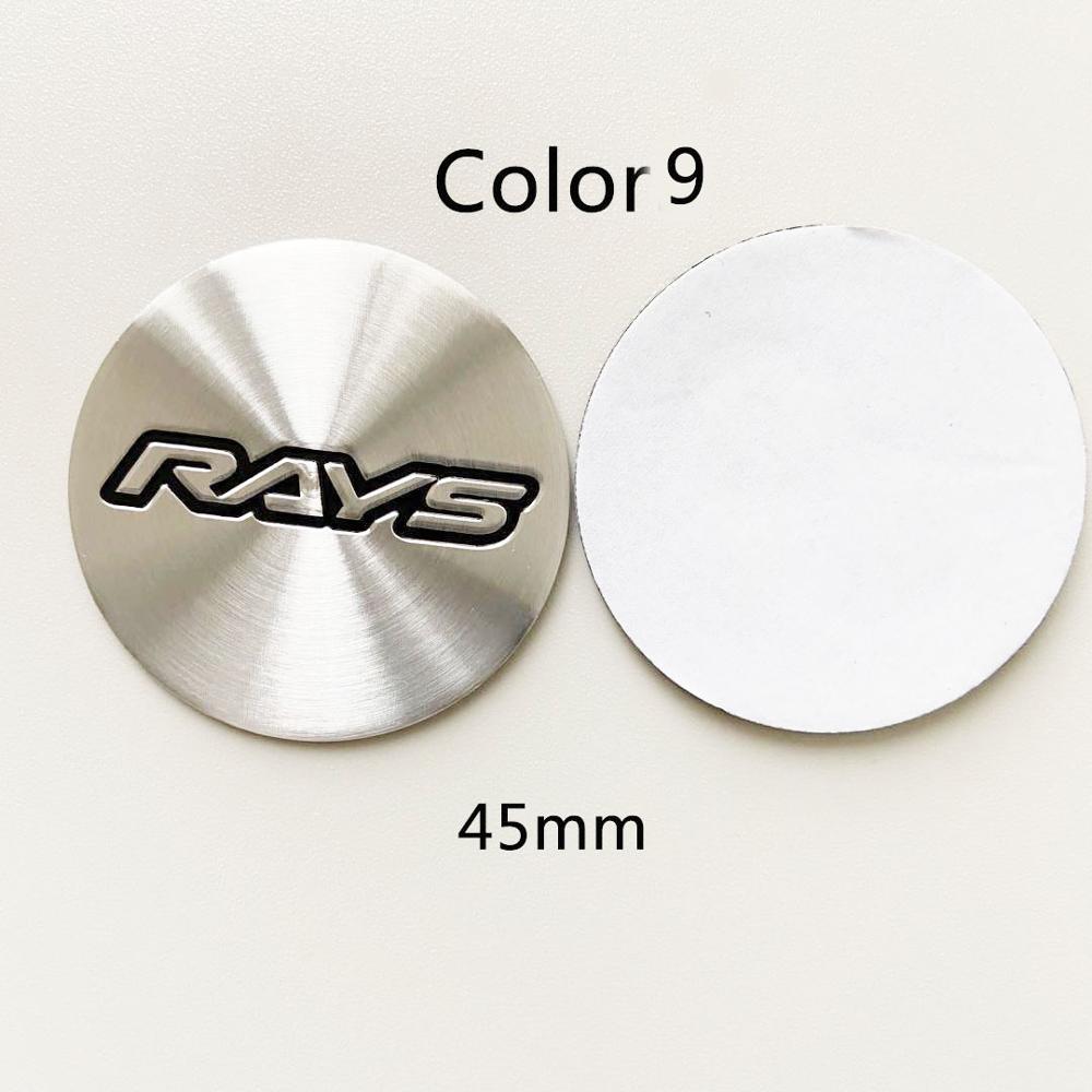 

4PCS/lot 45mm 49mm 65mm Car Wheel Center Cap Emblem Sticker For RAYS Racing Wheel LOGO Hub Cap Sticker