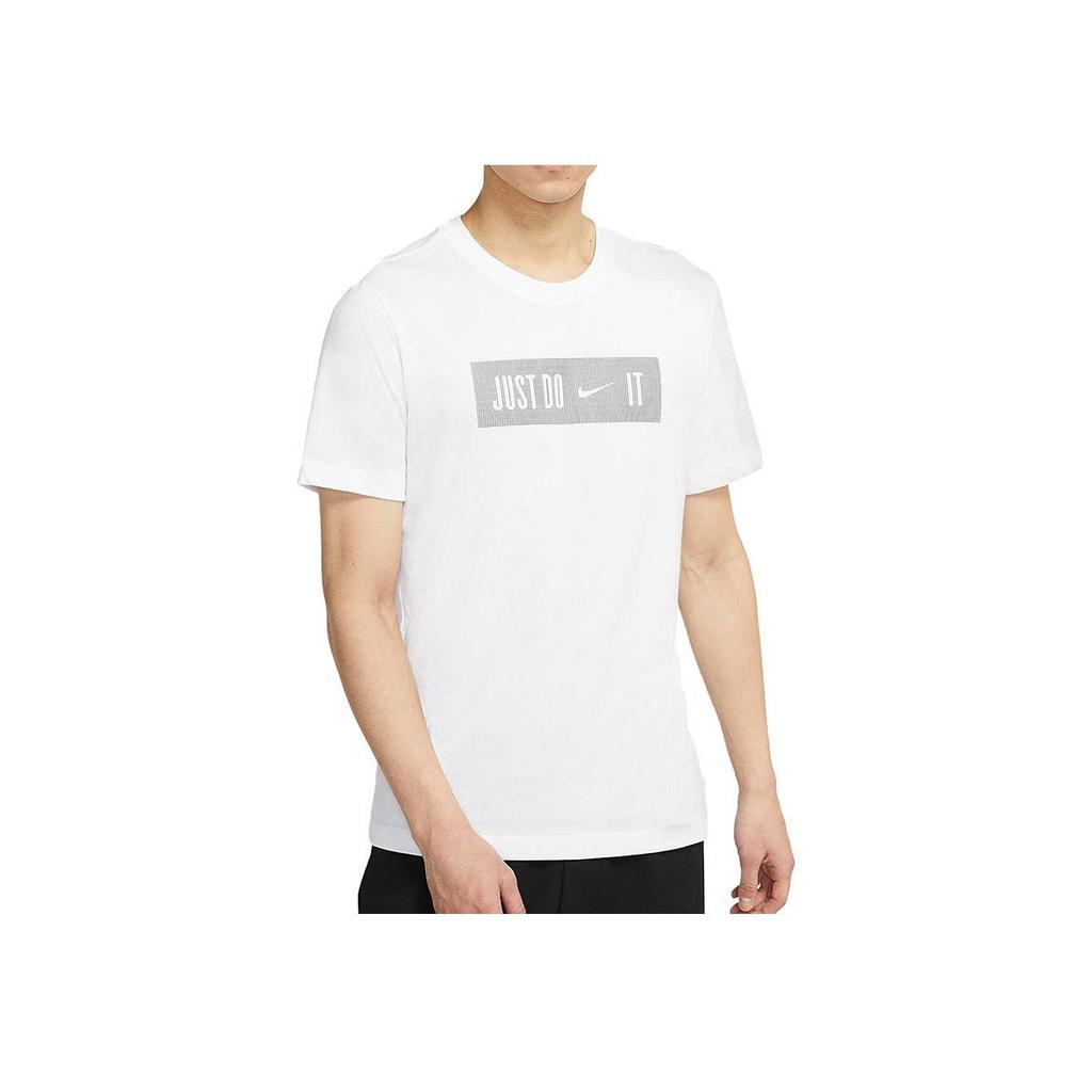 Nike Alphabet Print Round Neck Sporty Breathable Short Sleeve T-Shirt Men Tops White DJ9001-100