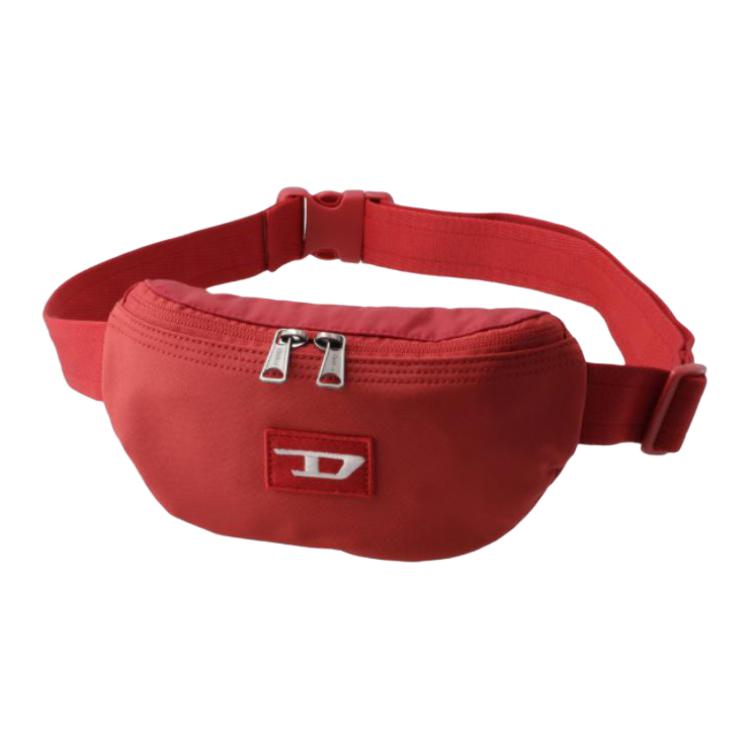 

Diesel Sport Casual Zipper Closure Polyester Nylon Shoulder Crossbody Waist Bag Men Bags Red X08365P3889T4044 Basic Set (Bag+Dust Bag)