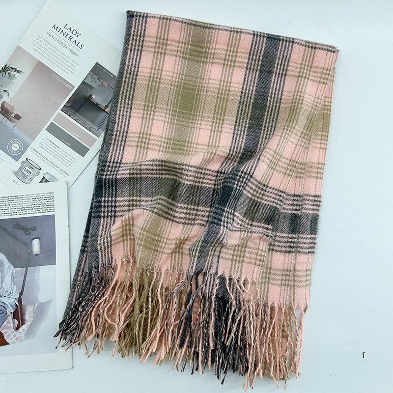 Imitationskaschmirschal Damenmode Herbst und Winter High-End-Feeling Karoschal Neuer Herrenschal Schal