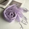 South Korea Dongdaemun Light Linen Scarf, Solid Color Sunscreen Scarf, Source