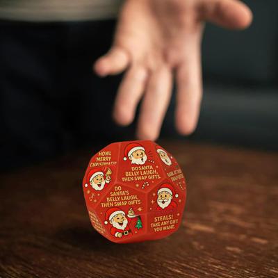 Yousheng 2 Pcs Hilarious Exchange Party Game Dice 12 Different Sides 3" X 3" Gift Exchange Dice Games Christmas Stocking Stuffers for Family Adults