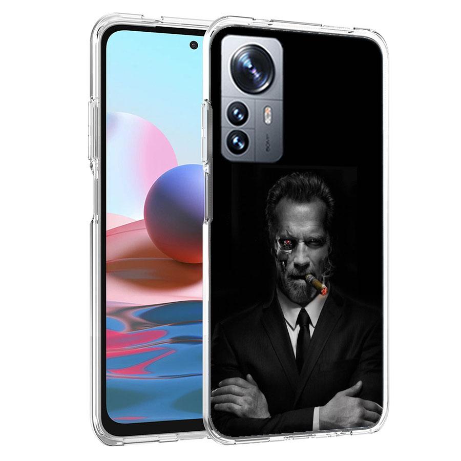 Arnold Schwarzenegger Terminator Handyhülle für Redmi Note 13 Pro Plus 14 Pro+ 12S 12 11S 11T 11E 11 10S 10 9S 9 Xiaomi Capa TPU