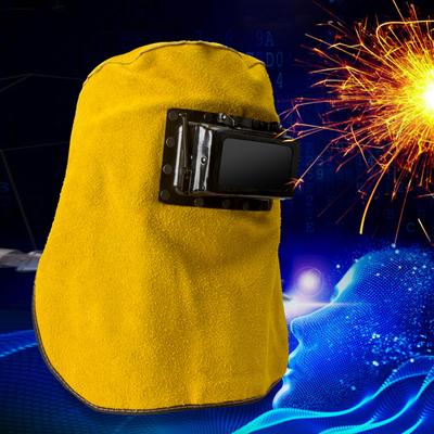 Kaynak Maskesi Kaynakçı Başlığı Isıya Dayanıklı Deri Kask Filtre Lensli Boyun Göz Yüz Koruma Kaynakçı Güvenlik Aksesuarları