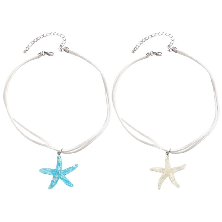 Großer Seestern Anhänger Halskette Mehrschichtiger Choker Mode Halsband Halskette Schmuck