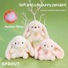 Plush Rabbit Keychain With Heart Pendant Design For Backpack Decor And Collectible Gift