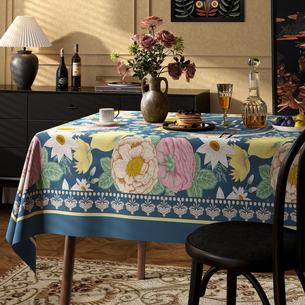 Dining Table Tablecloth Waterproof, Oil-Proof, Wash-Free And Anti-Scalding Pvc Light Luxury High-End Coffee Table Cloth Desktop Tablecloth Cover Cloth