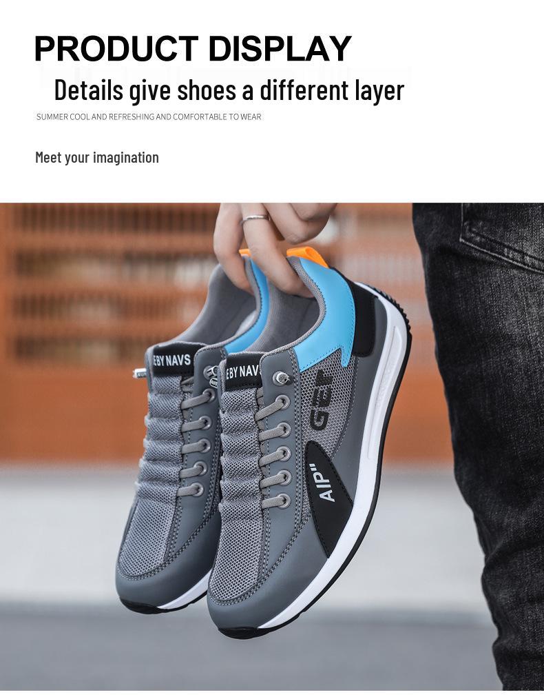 Brand Men's 2025 Summer Lightweight Sports Shoes - Comfortable, Soft Sole, Fashionable, Casual Mesh Design