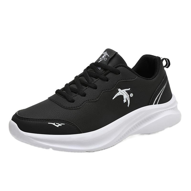 Joni Danlai Women's Shoes Sneakers Women's 2025 Spring New Leather Women's Casual Work Shoes Waterproof Running Shoes