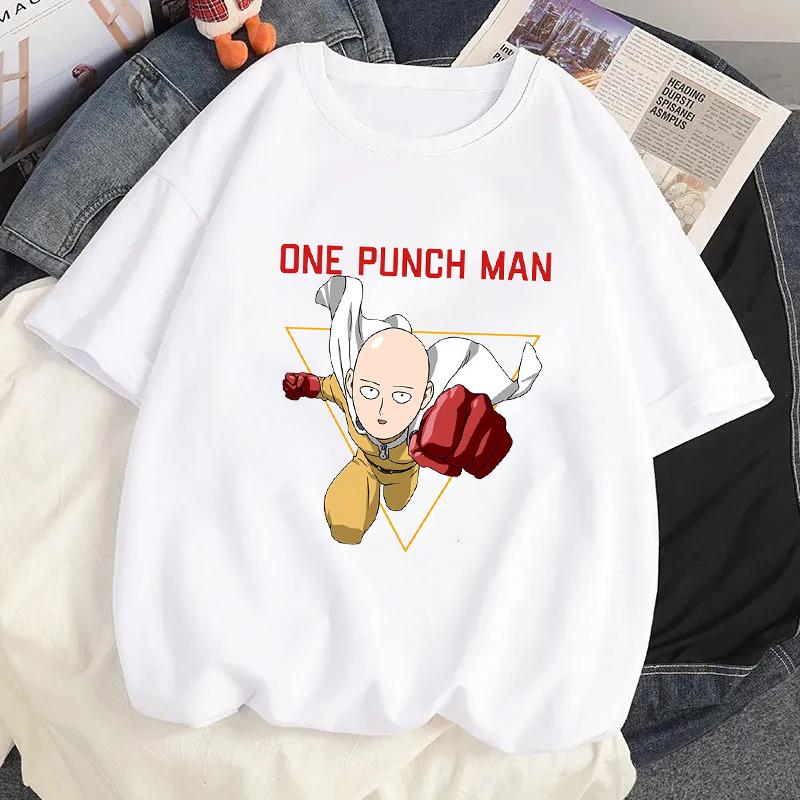 Anime One Punch Man Hrdina Saitama Oppai Potištěné Tričko Léto Dámské Ležérní Krátký Rukáv Streetwear Trička Harajuku Trička Topy