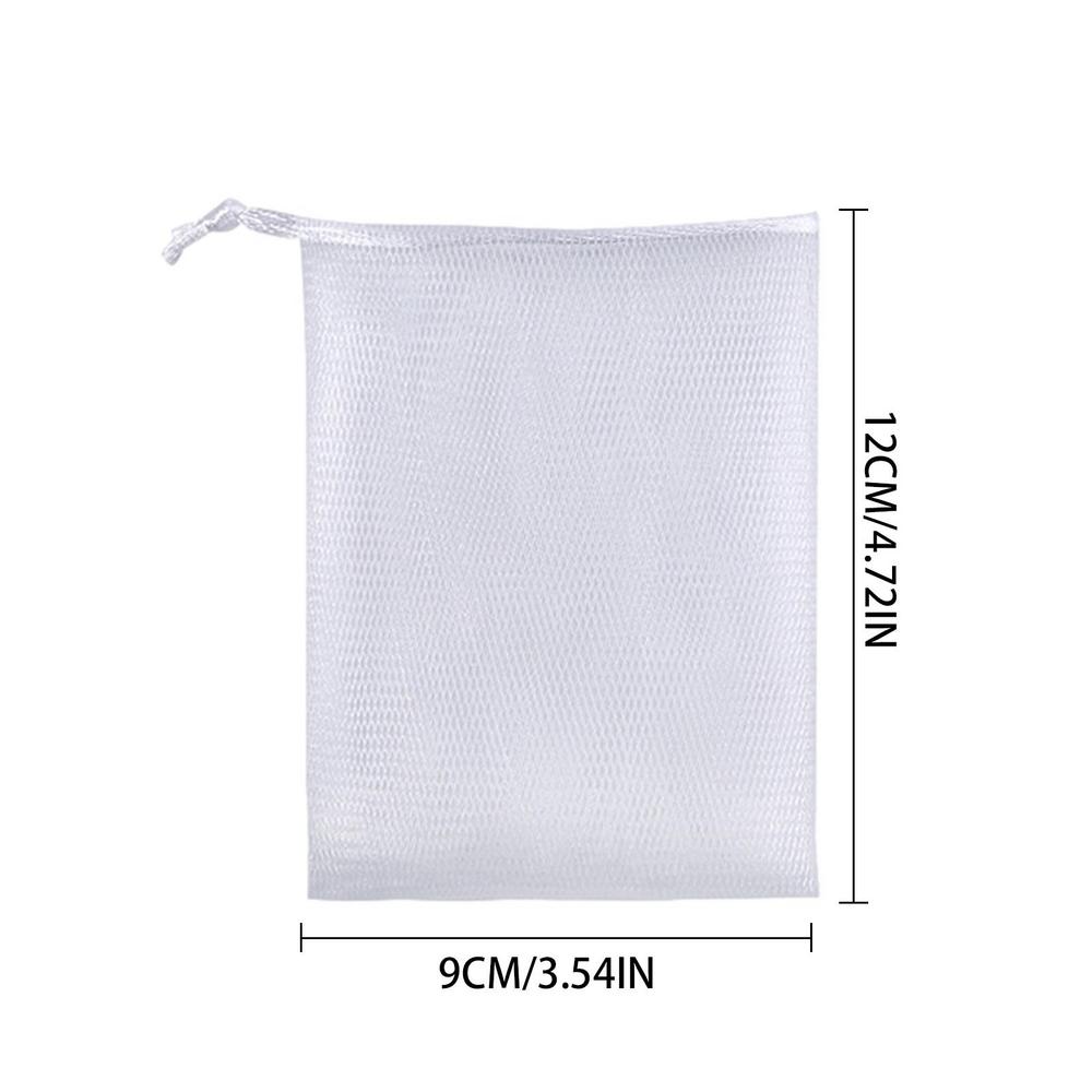 

Soap Net Mesh Bag For Foam Face Wash Exfoliating Bag And Soap Pouch Face Wash Milk Foaming Net For Bubble Making 12*9cm білий