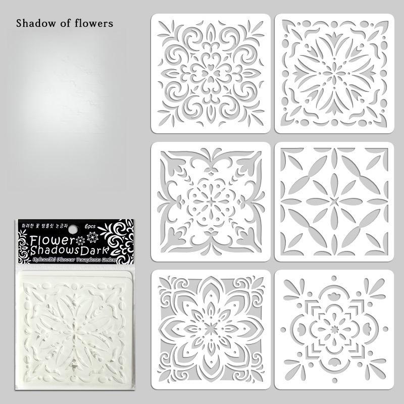 4/6pcs/set Floral Butterfly Stencil Templates for Scrapbook Wall Small Creative Design DIY Decor Stencils for Painting and Decor