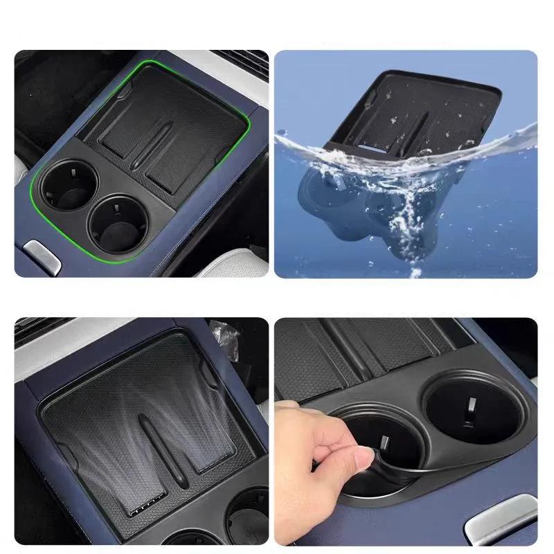 For Xpeng G6 2024 Central Control Wireless Charging Silicone Pad Anti-slip Water Cup Holder ert Pad Accessories