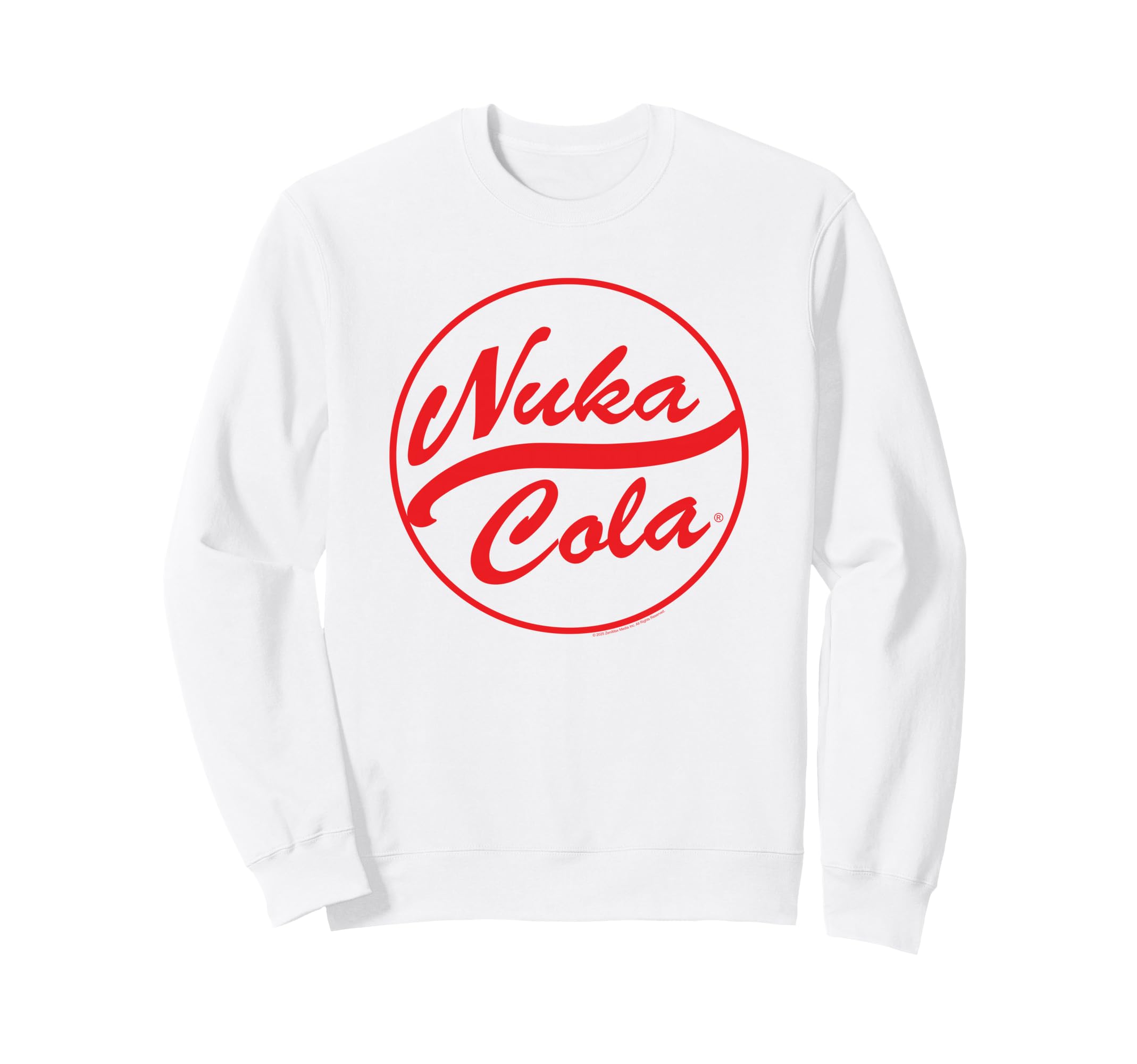 Свитшот с логотипом Nuka Cola в круге, красным текстом, из видеоигры Fallout