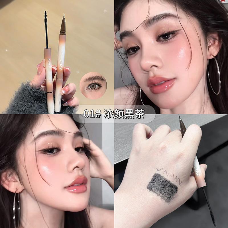 Three-dimensional Double-headed Styling Eyebrow Pencil, Easy To Dye and Color, Quick-drying Makeup, Natural Double-headed Student Beauty Personal Care
