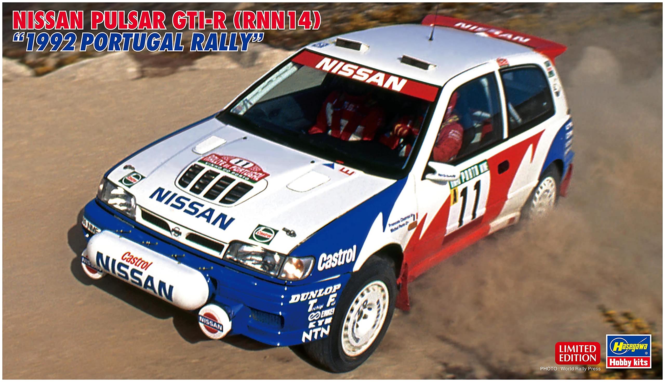 

Hasegawa scale Nissan Pulsar 1992 Portugal Rally Plastic Model Kit 20639 1/24 GTI-R (RNN14)