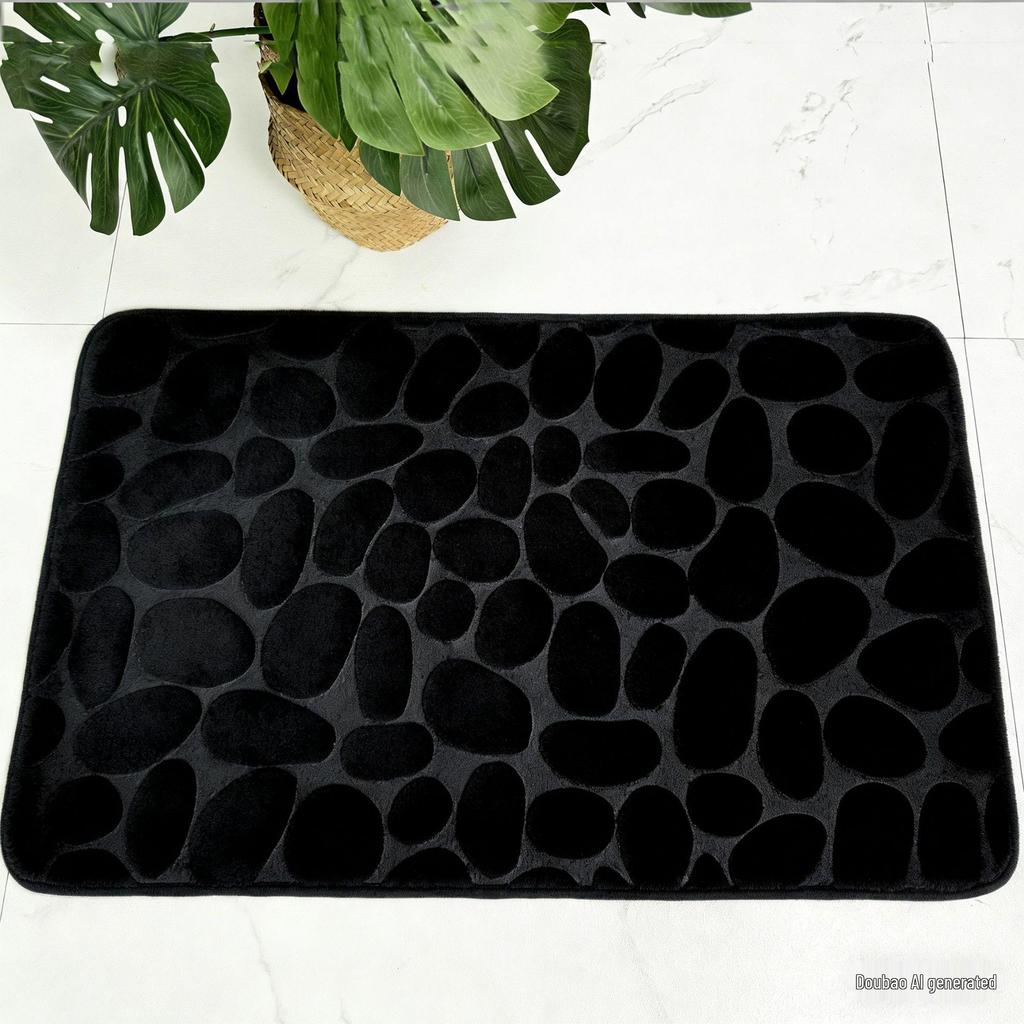Pebble Embossed Water-Absorbing Anti-Slip Bathroom Floor Mat