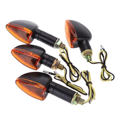 4 Stück 12 V Motorrad-Licht, bernsteinfarben, vorne und hinten, Blinker-Anzeigelampe