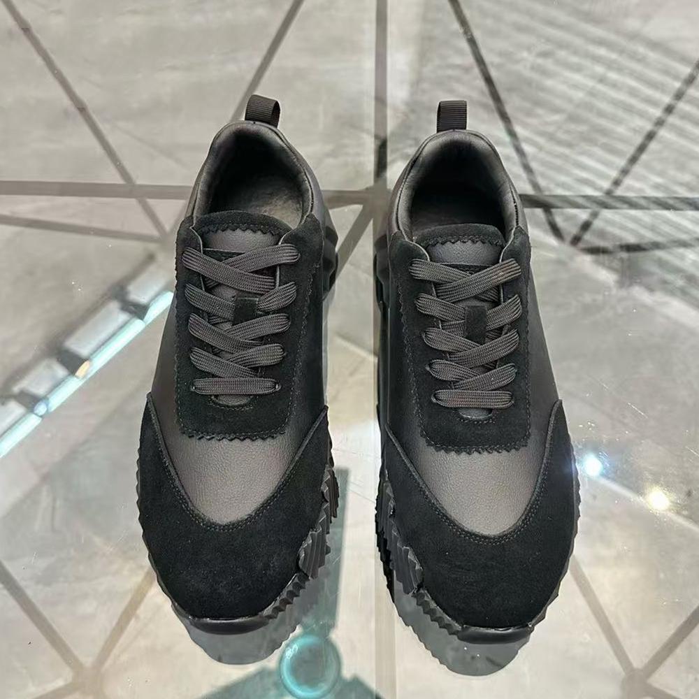 New Men's Running Shoes Luxury Women's Casual Shoes Leather Brand Fashion Brands Comfortable Lace-up Sneakers