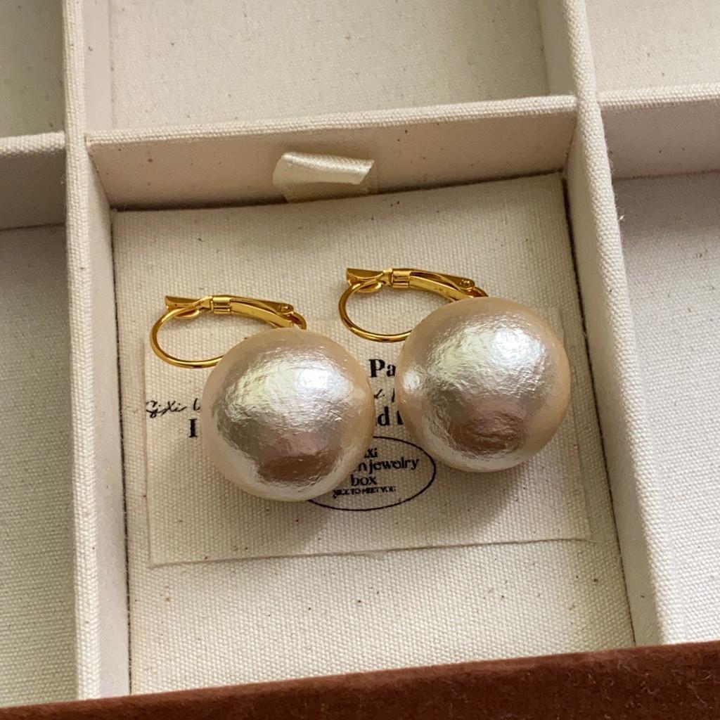 Niche Design Exaggerated Pearl Ear Pendant Super Fairy Temperament Two Ways To Wear Super Pearl Earrings Women