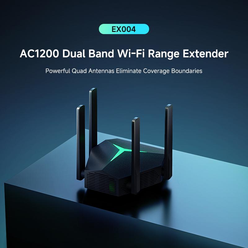 5Ghz 1200M WiFi Extender Long Range Wireless WIFI Booster AC1200 Adapter 1200Mbps Wi-Fi Amplifier 802.11N WiFi Signal Repeator