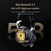 Business Style Gold Thread Over-Ear Bluetooth Headphones: High-Quality Sound for Wireless Gaming