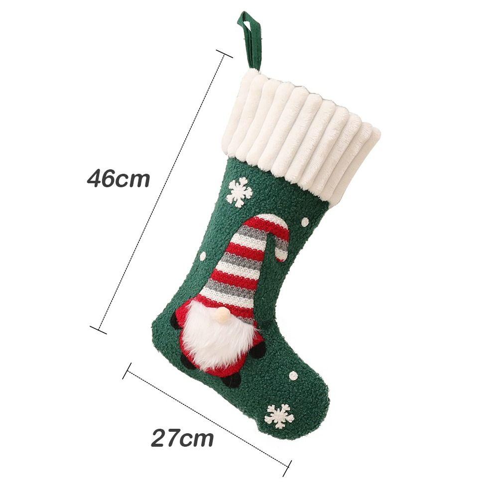 Bag Pocket Hanging Christmas Gift Santa Claus Sock Christmas Stocking Gift Bag Christmas Tree Decor