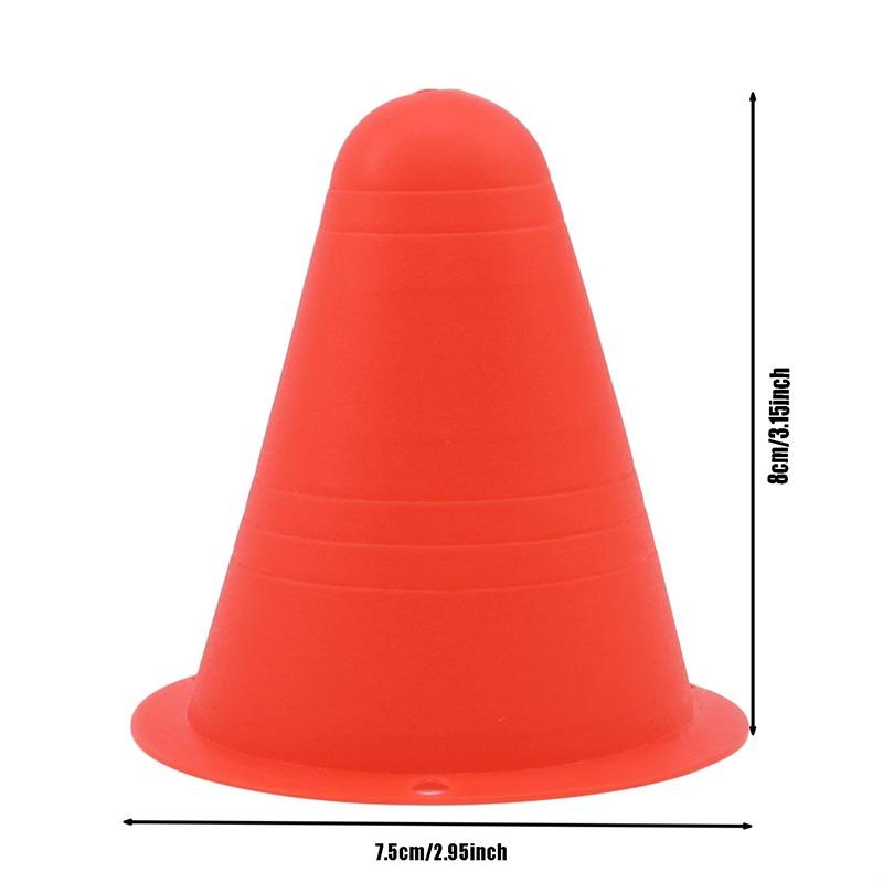 10Pcs/Set Skate Marker Training Road Cones Roller Football Soccer Rugby Training Soft Tower Skating Obstacle Roller Skate Pile