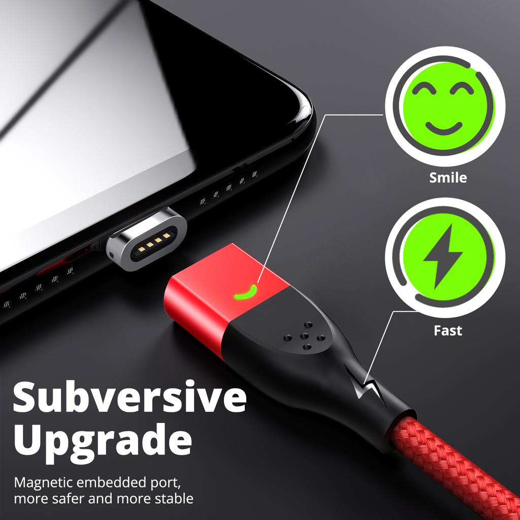 Magnetic Cable 3A USB Magnetic Phone Charger Data Cord USB Type C Cable Magnet Fast Charging Cable Micro USB Charge Wire