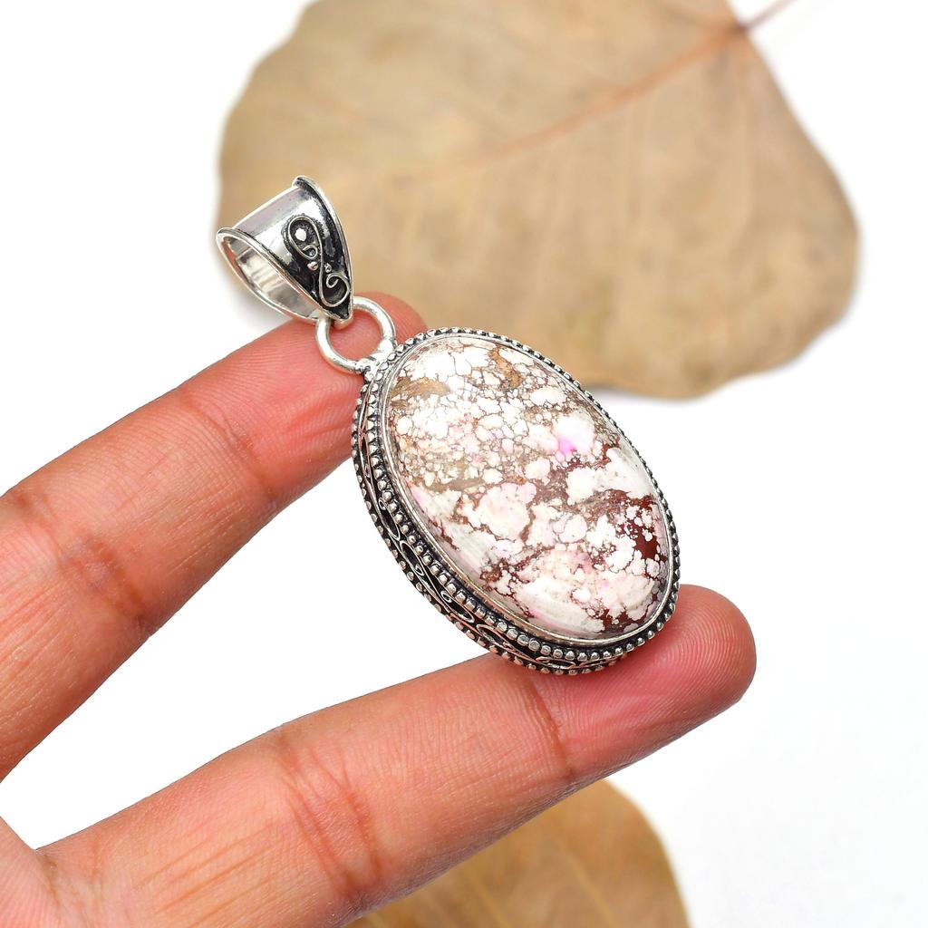 Wild Horse Gemstone Pendant: 925 Sterling Silver Handmade Pendant Necklace Jewelry