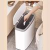 Großer Treteimer mit Deckel, Leichter Luxus, Schlank, Schmal, Mülleimer für Badezimmer, Toilette, Wohnzimmer, Küche, Hohe Optik, Haushalts-Mülleimer