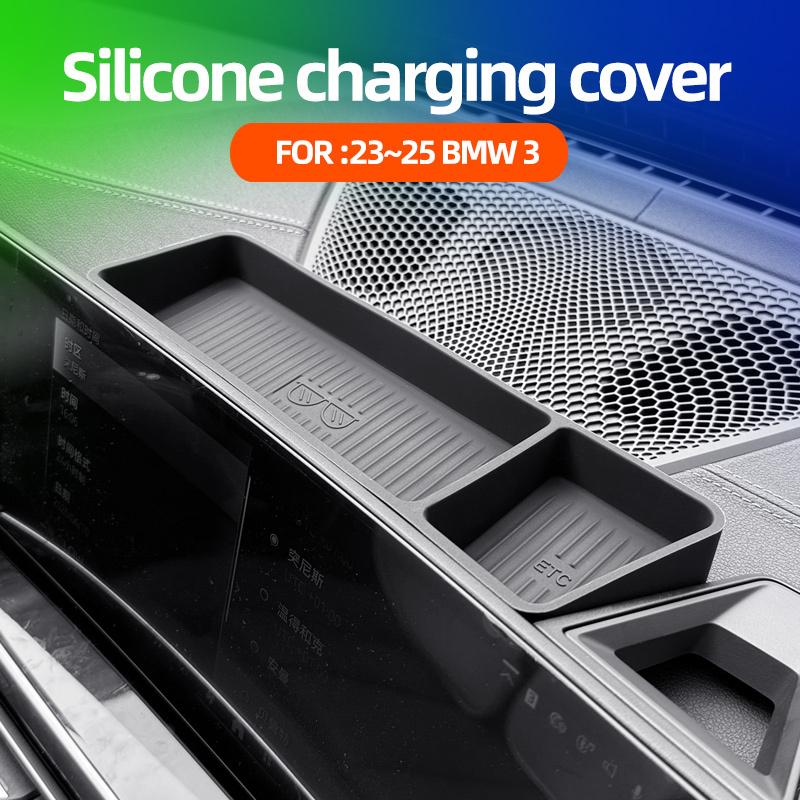 Specialized ETC and Sunglasses Storage Box for 23-25 BMW 3 Series In-Car Screen Rear Silicone Storage Box, Car Accessories