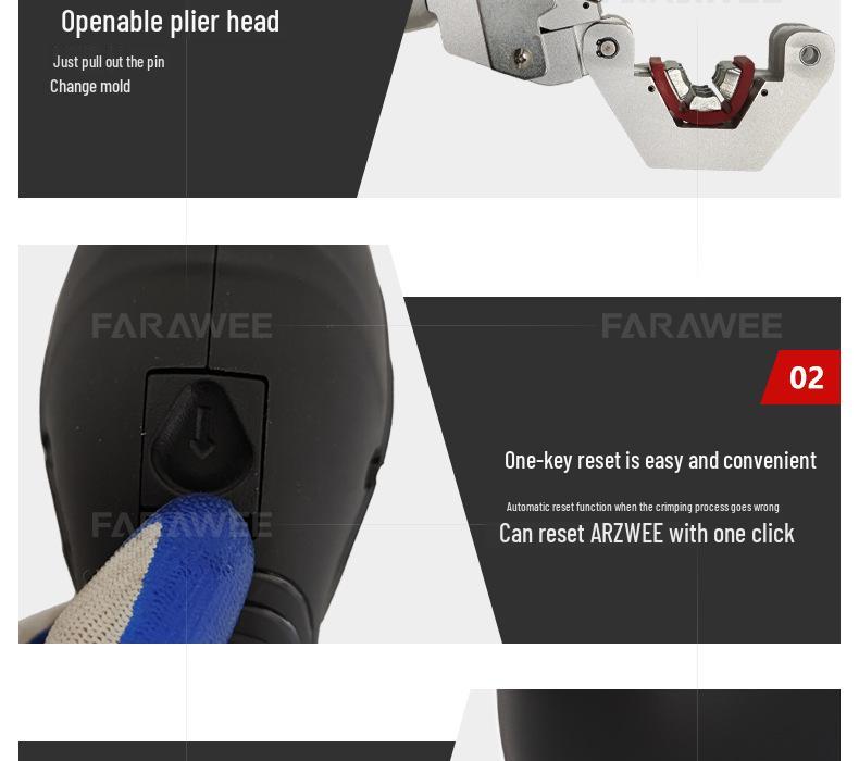 Electric Hydraulic Crimper for Vehicle A/C Hoses, Model OPT-7842