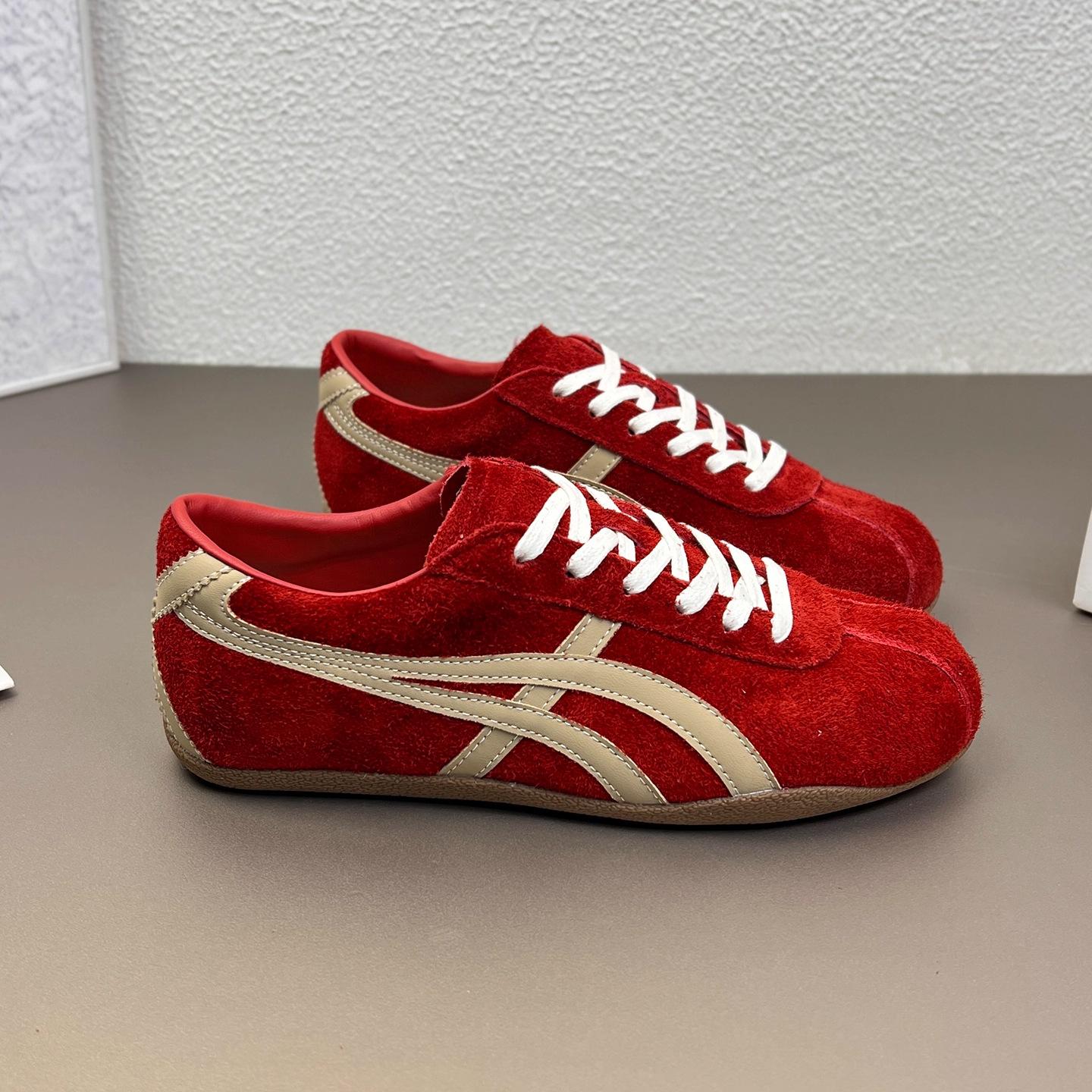 

Европейская станция Dexun Обувь Женская 2025 Осень Новая Женская обувь Кожа Мода Универсальная На плоской подошве Спортивная Повседневная Обувь Форрест Гамп 35 красный